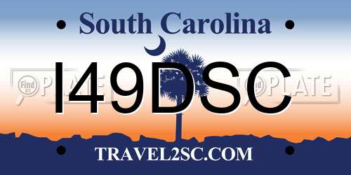 I49DSC South Carolina License Plate