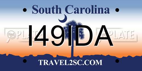 I49IDA South Carolina License Plate