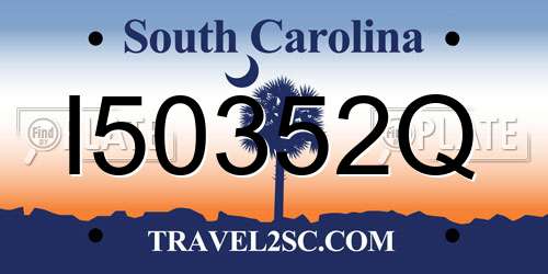 I50352Q South Carolina License Plate