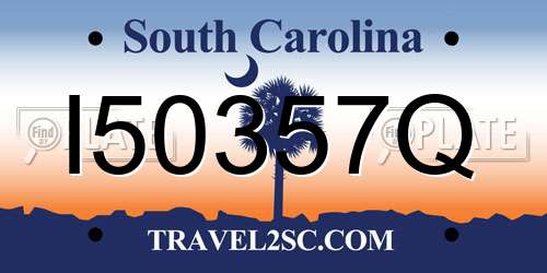 I50357Q South Carolina License Plate