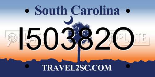 I50382O South Carolina License Plate