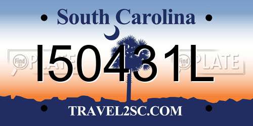 I50431L South Carolina License Plate