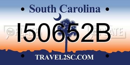 I50652B South Carolina License Plate