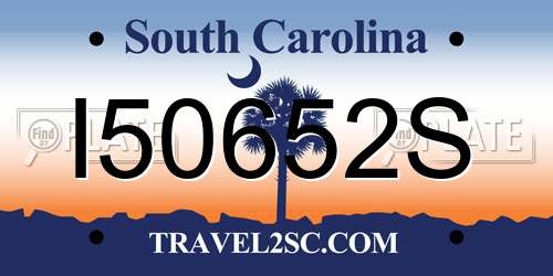 I50652S South Carolina License Plate