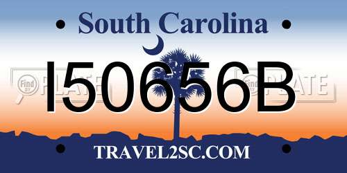 I50656B South Carolina License Plate