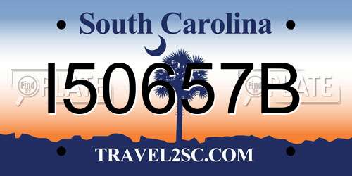 I50657B South Carolina License Plate