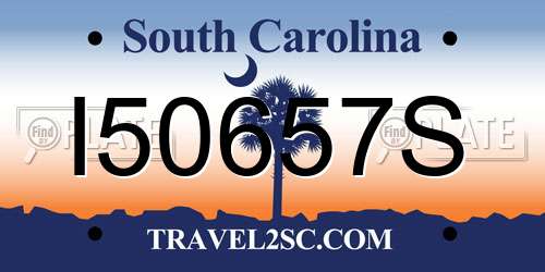 I50657S South Carolina License Plate