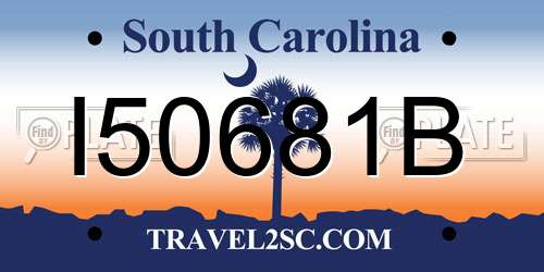 I50681B South Carolina License Plate