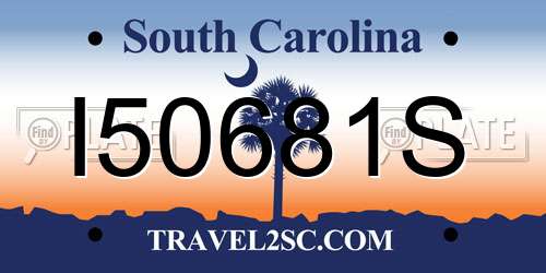 I50681S South Carolina License Plate