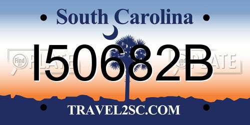 I50682B South Carolina License Plate