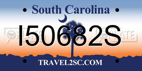 I50682S South Carolina License Plate
