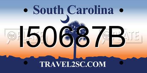I50687B South Carolina License Plate