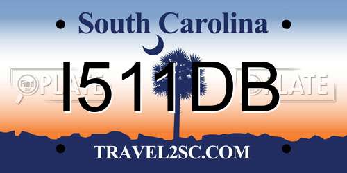 I511DB South Carolina License Plate