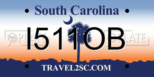 I511OB South Carolina License Plate