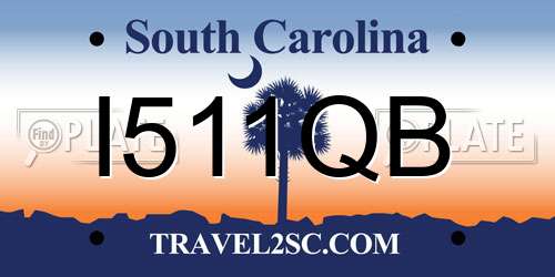 I511QB South Carolina License Plate