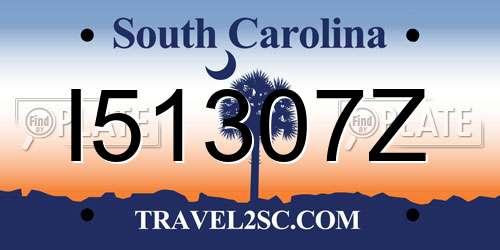 I51307Z South Carolina License Plate