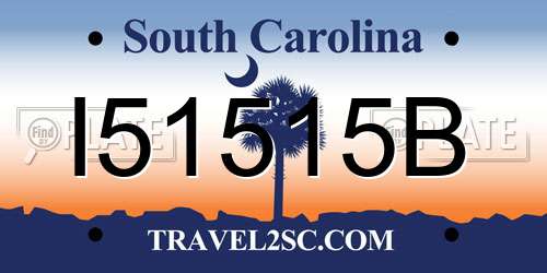 I51515B South Carolina License Plate