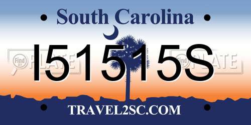 I51515S South Carolina License Plate