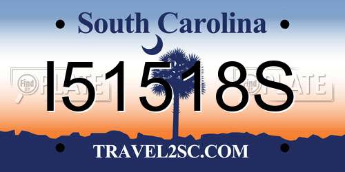 I51518S South Carolina License Plate