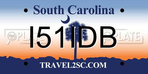 I51IDB South Carolina License Plate