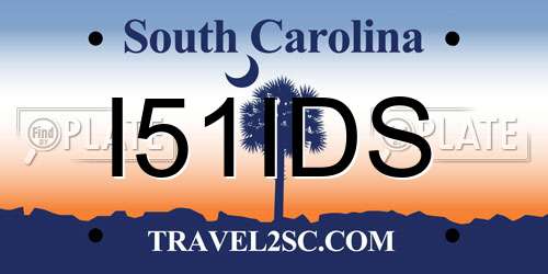 I51IDS South Carolina License Plate