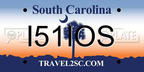 I51IOS South Carolina License Plate