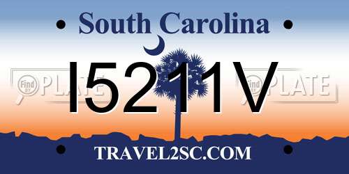 I5211V South Carolina License Plate