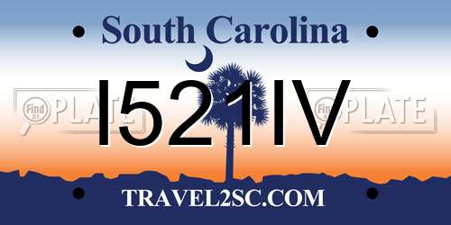 I521IV South Carolina License Plate