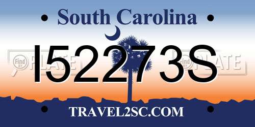 I52273S South Carolina License Plate