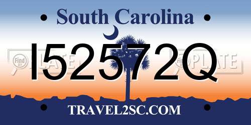 I52572Q South Carolina License Plate