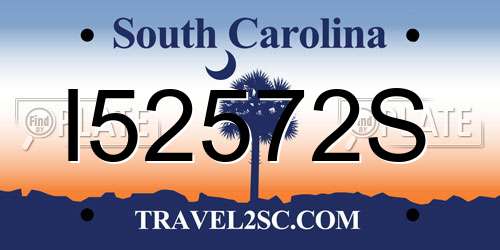 I52572S South Carolina License Plate