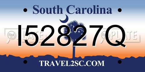 I52827Q South Carolina License Plate
