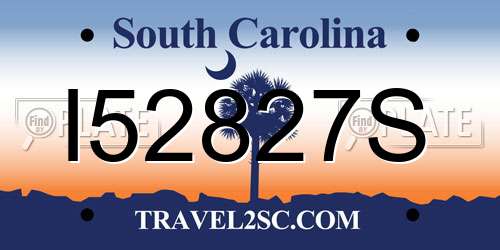 I52827S South Carolina License Plate