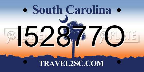 I52877O South Carolina License Plate