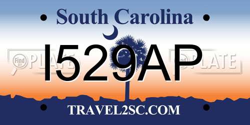 I529AP South Carolina License Plate