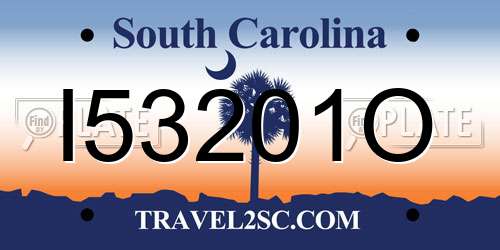 I53201O South Carolina License Plate