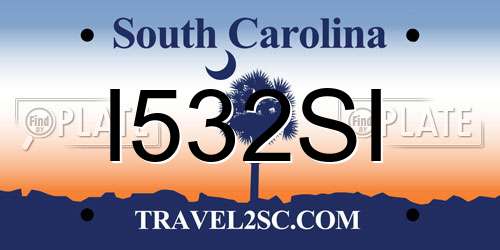 I532SI South Carolina License Plate