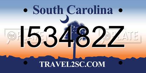 I53482Z South Carolina License Plate