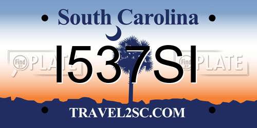 I537SI South Carolina License Plate