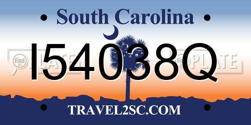 I54038Q South Carolina License Plate