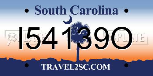 I54139O South Carolina License Plate
