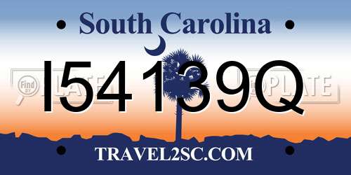 I54139Q South Carolina License Plate