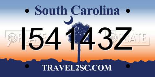 I54143Z South Carolina License Plate
