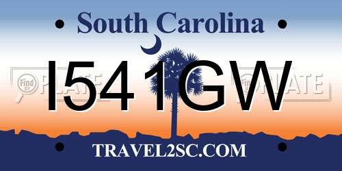 I541GW South Carolina License Plate