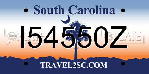 I54550Z South Carolina License Plate
