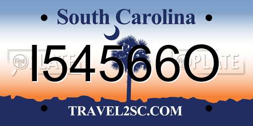 I54566O South Carolina License Plate