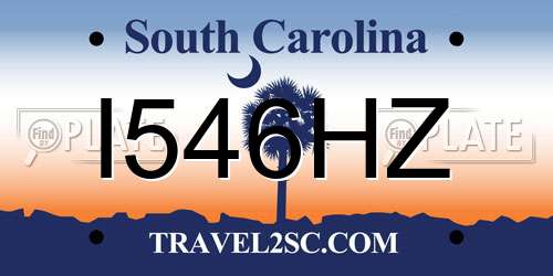 I546HZ South Carolina License Plate