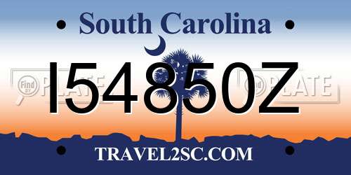 I54850Z South Carolina License Plate