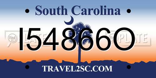 I54866O South Carolina License Plate