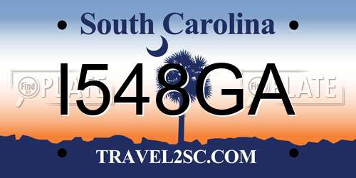 I548GA South Carolina License Plate